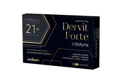 DERVIT FORTE BIOTIN 60 KAPS. Haare, Haut und Nägel VITAMINEN MINERALIEN COMPLEX