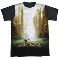 Lord of the Rings Fellowship Poster Adult Halloween Costume T Shirt Black S-3XL
