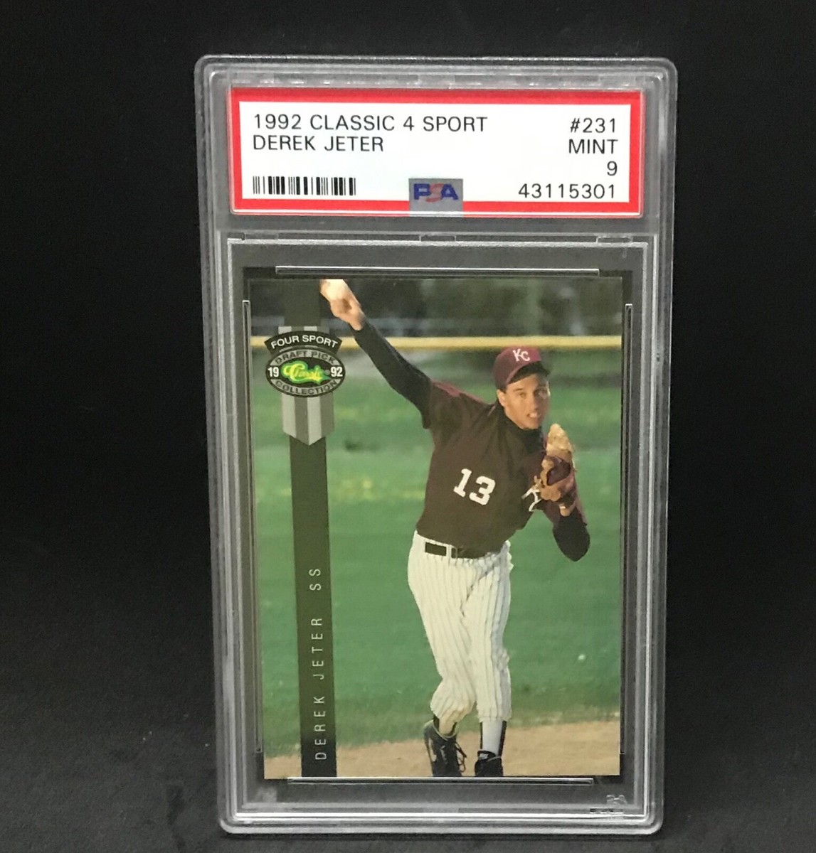 小物 Jeter PSA 9 MINT 1992 CLASSIC 4 SPORT DEREK JETER #231 YANKEES RC ROOKIE