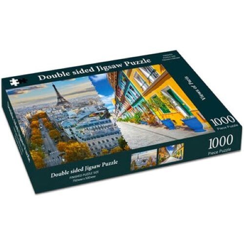 VIEWS OF PARIS - DOUBLE SIDED 1000 PC JIGSAW PUZZLE, ROBERT FREDERICK - SEALED
