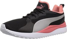 Puma Womens Pacer Next Athletic Sneakers Black Coral Running Shoes