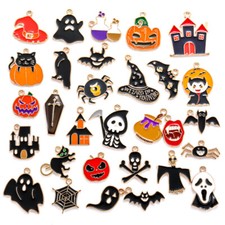 30Pcs Halloween Charms DIY Jewelry Making Pendant For Bracelets Necklace