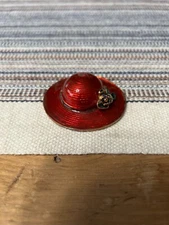 Vintage Trinket Box RED HAT SOCIETY LADY HAT