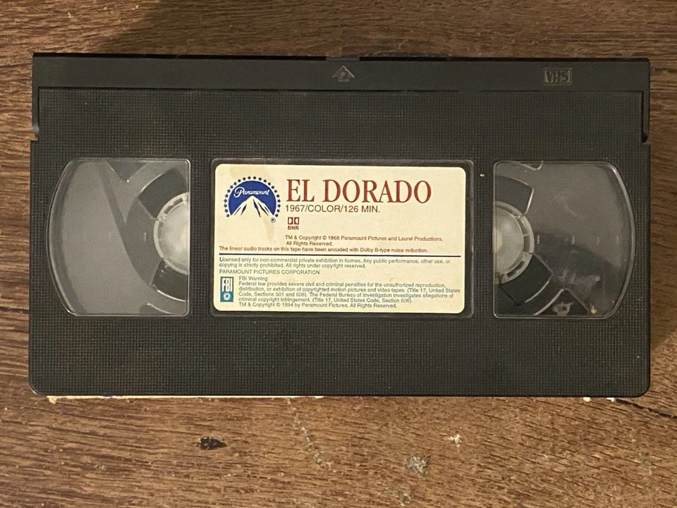 El Dorado VHS John Wayne 1966 Paramount Robert Mitchum James Cain - Imagem 3 de 3