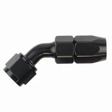 SpeedFX Hose End Fitting -6AN X 45 BLK HOSE END