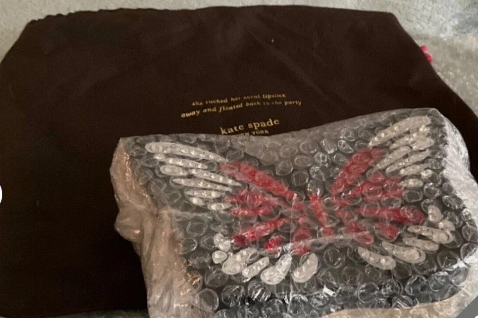 RARE Kate Spade Butterfly "WING IT" Clutch Bag NEW w/ Tags! thumbnail 3