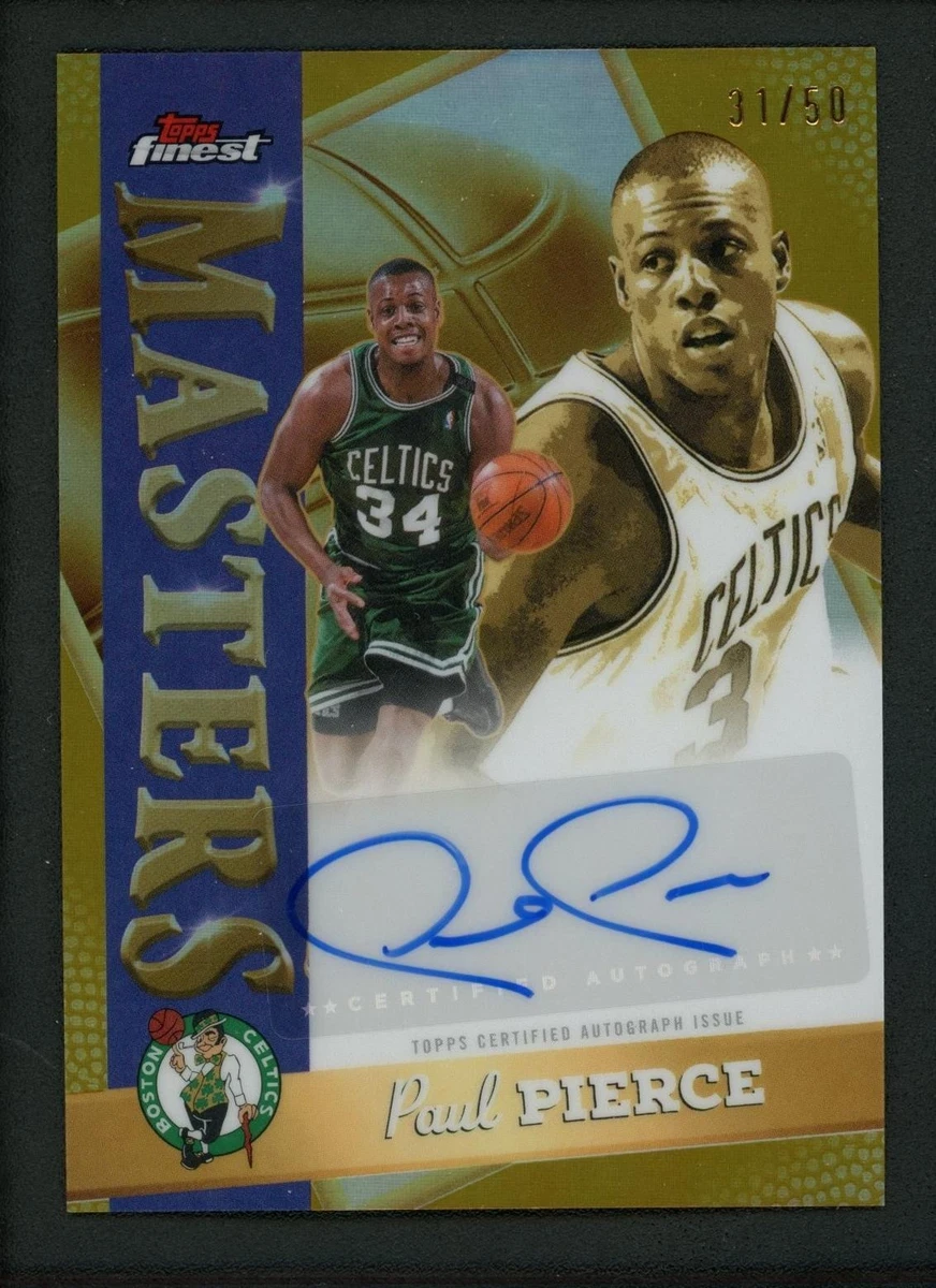 Topps Paul Pierce Basketball Autographed Sports Trading Cards