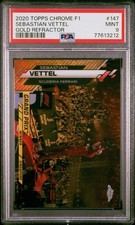 2020 Topps Chrome Fornula 1 Gold Refractor Sebastian Vettel PSA 9 #147