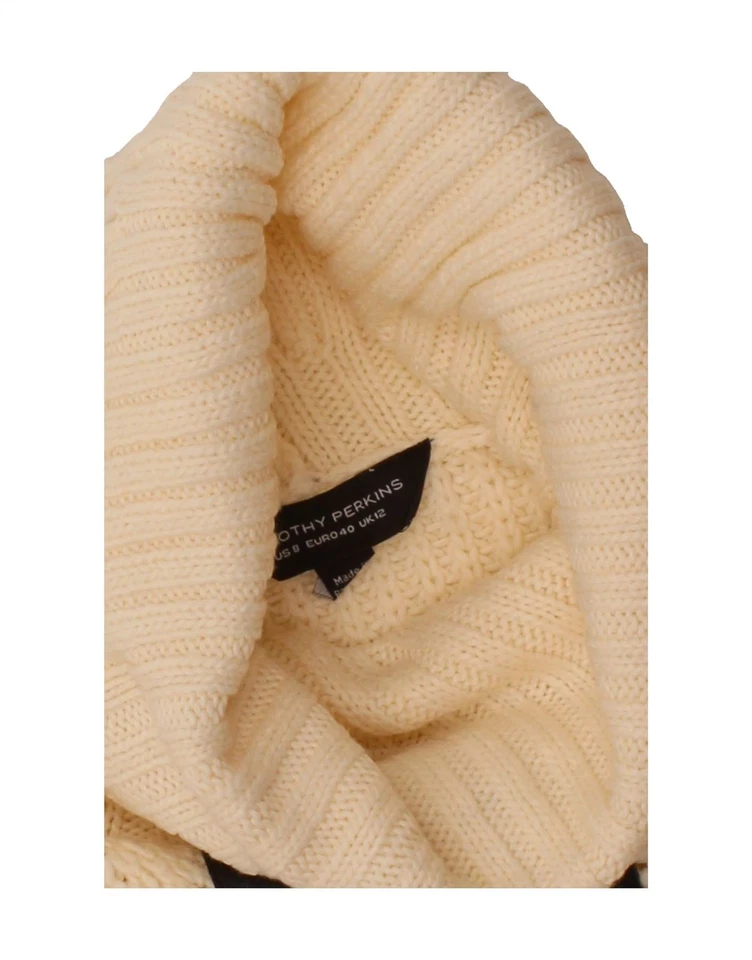 DOROTHY PERKINS Womens Roll Neck Jumper Sweater UK 12 Medium Beige BF06 - Image 3 of 3