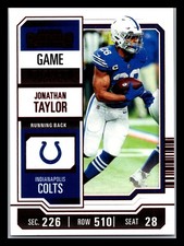 2023 Panini Contenders #43 Jonathan Taylor Game Ticket Red Indianapolis Colts