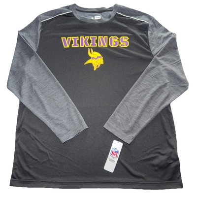 Minnesota Vikings  NFL Team Apparel Men's Longsleeve 2XL Dri Fit Style Black