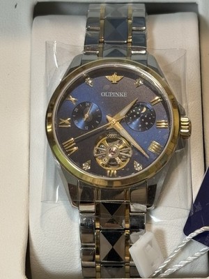 New in box OUPINKE Women Automatic Watches Luxury Diamond  Two-Tone Stainless