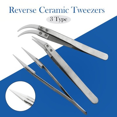Ceramic Tweezer Gerade /Gebogene Spitze Edelstahl Keramik Pinzette