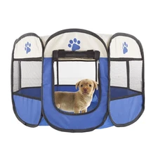 Pop-Up Pet Playpen - 26-Inch Indoor and Outdoor Dog Kennel with Carrying Bag ...