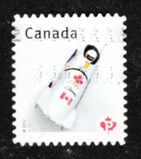 Canada Scott #2502 Flag on Olympic Bobsled - P (61¢)