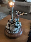 DISNEY CHILMARK Pewter HOLIDAY HARMONY  MICKEY GOOFY  Lamppost Christmas Singing