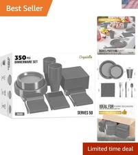 Luxury 350 Pcs Silver Dinnerware Set: Perfect for Special Events & Gatherings