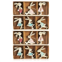 12X DekoaufhäNger Hase - Osterschmuck Aus Holz Zum AufhäNgen