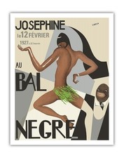 Josephine Baker - Au Bal Negra (The Black Ball) - Vintage Travel Poster 1927