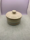 McCoy Pottery Pink And Blue Round Margarine Container 4” X 3.5”
