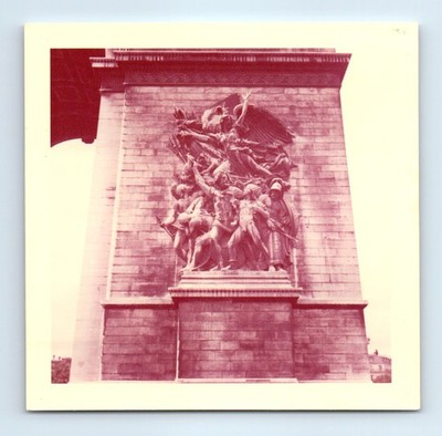 Old Vintage Square Color Photo ARC DE TRIOMPHE PARIS FRANCE LA MARSEILLAISE