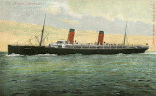 Cunard Line s LUCANIA of 1893 - destroyed by fire at Liverpool, 1909  (Card # 3)