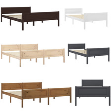 Massivholzbett Doppelbett Bettgestell Jugendbett Holzbett Gästebett Bett Kiefer