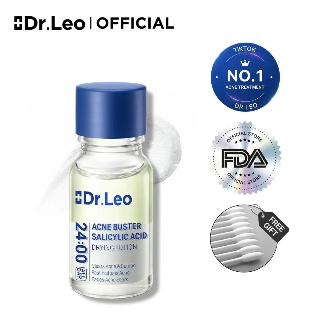 Dr.Leo 24H Acne & Pimple Treatment Drying Lotion | Salicylic Acid + Sulfur+ Niac