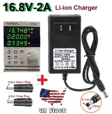 16.8V 2A Power Supply Adapter Replacement Charger For Lithium-ion 2 DC Plug Tips