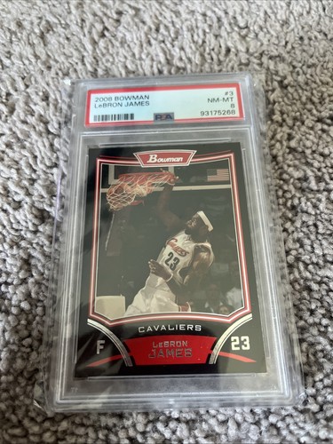 2008 Bowman Lebron James #3 PSA 8