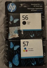 HP 56 Black 57 Tri-color Ink Cartridges - Oct/2024