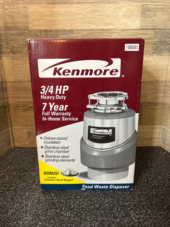 Kenmore 3/4 HP Heavy Duty Garbage Disposal Model 60581 - NOS - Image 2 of 4