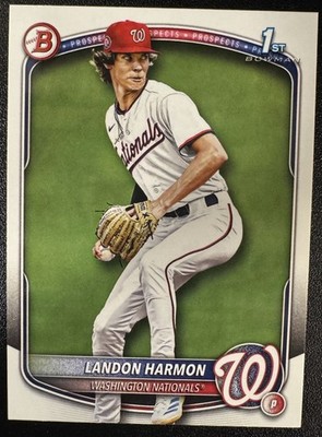 2025 Bowman Draft Landon Harmon 1st Paper (RC) #BD-44 Washington Nationals 