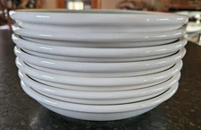 Caleca Hand Painted Belvidere Pattern Set of 7 8.5" Individual Pasta Bowls Italy