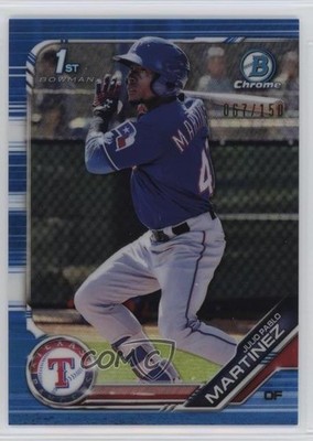 2019 Bowman Chrome Prospects Blue Refractor 67/150 Julio Pablo Martinez w5p