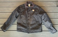 Carhartt Arctic Traditional Jacket 46 Black Quilted Canvas J02 BLK Made in USA