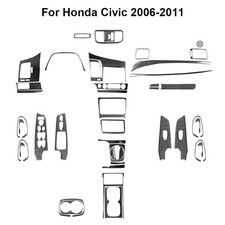 46pcs For Honda Civic 8th 2006-11 Carbon Fiber Full Interior Kit Cover Trim 46pcs For Honda Civic 8th 2006-11 Carbon Fiber Full Interior Kit Cover Trim