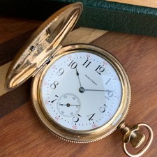 1910 Waltham Lady Waltham 6S 16 Jewels Gold Filled Hunting Pocket Watch Pristine