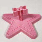 Vintage 1976 Superstar Barbie Pink Star Doll Stand Mattel Taiwan - Stand Only