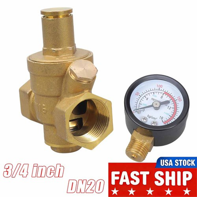 #ad 3 4#x27;#x27; DN20 Brass Water Pressure Regulator Reducing Valve Water Control Reducer $17.45