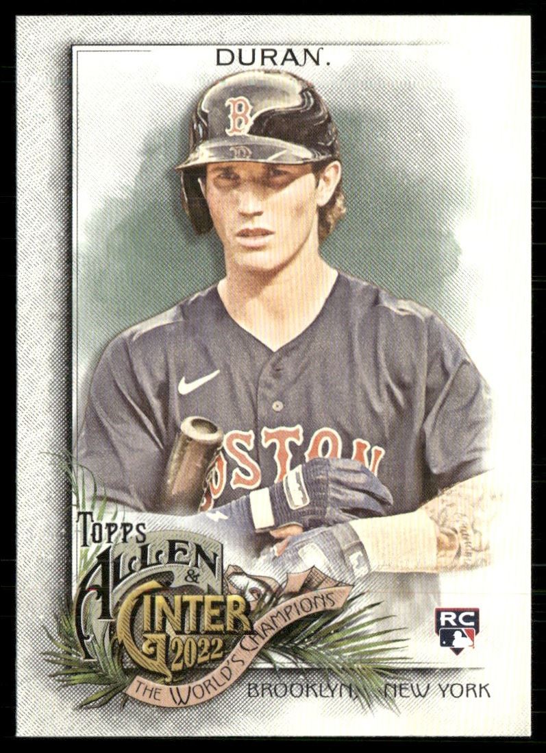 Jarren Duran Rookie 2022 Topps Allen Ginter Boston Red Sox #110