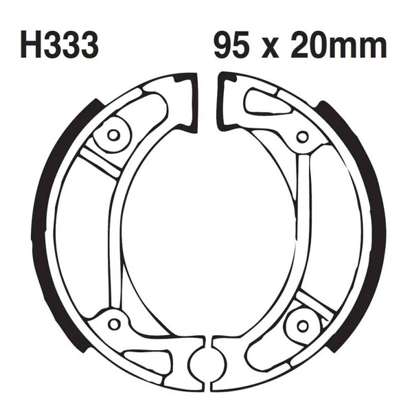 Bremsbacken Vorne Ebc H333G FüR Honda Xr 80 R Bj. 1985-2003-image
