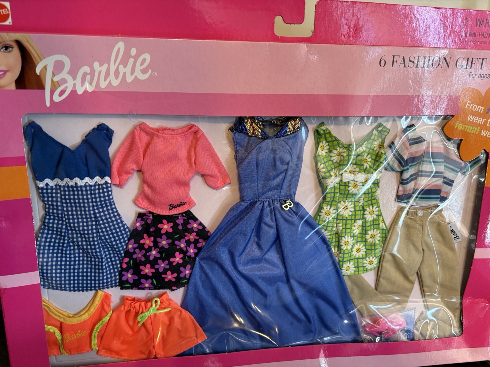 NIP Barbie 1999 6 Fashion Gift Pack 68209-84 Formal Casual R