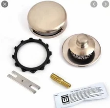 Watco 948700-PP-BN-G-3P-C 1/2" Brushed Nickel Push Pull Bathtub Stopper