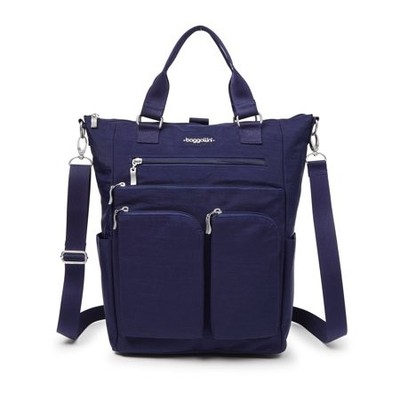 Baggallini All Set 3-in-1 Tote Backpack for Women - Waterproof, Blue, Versatile 
