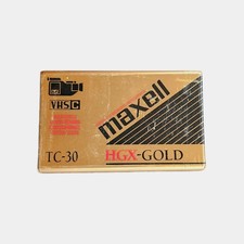 Maxwell HGX Gold Premium High Grade Camcorder Video Tape VHS-C TC-30 NEW SEALED