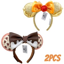 Disney~Park Minnie Belle Beauty & the Beast +Loungefly Mickey Ice Cream Bar Ears
