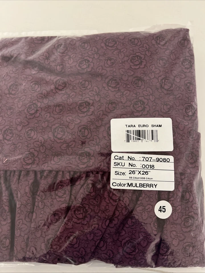 Juego De 3 Almohada Rollo Para Cuello JCPenney 2 Euro Shams & Mulberry Tara EE. UU. De Colección Foto 3 de 4