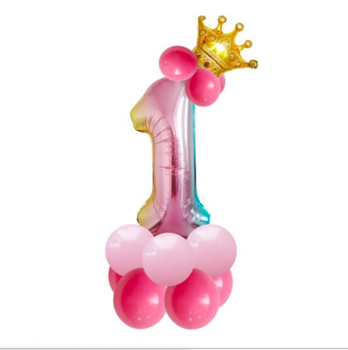 Cute Numbers Balloons Set Foil Inflatable Supplies Birthday Party Decorations - Picture 4 of 12