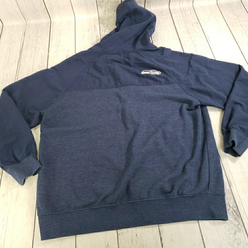 Seattle Seahawks Hoodie Sweatshirt Womens Medium Blue Full Zip Front Majestic - Picture 2 of 9